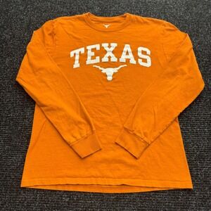 We Are Texas‎ Longhorns Long Sleeve T-Shirt Mens Medium Burnt Orange Cotton Tee